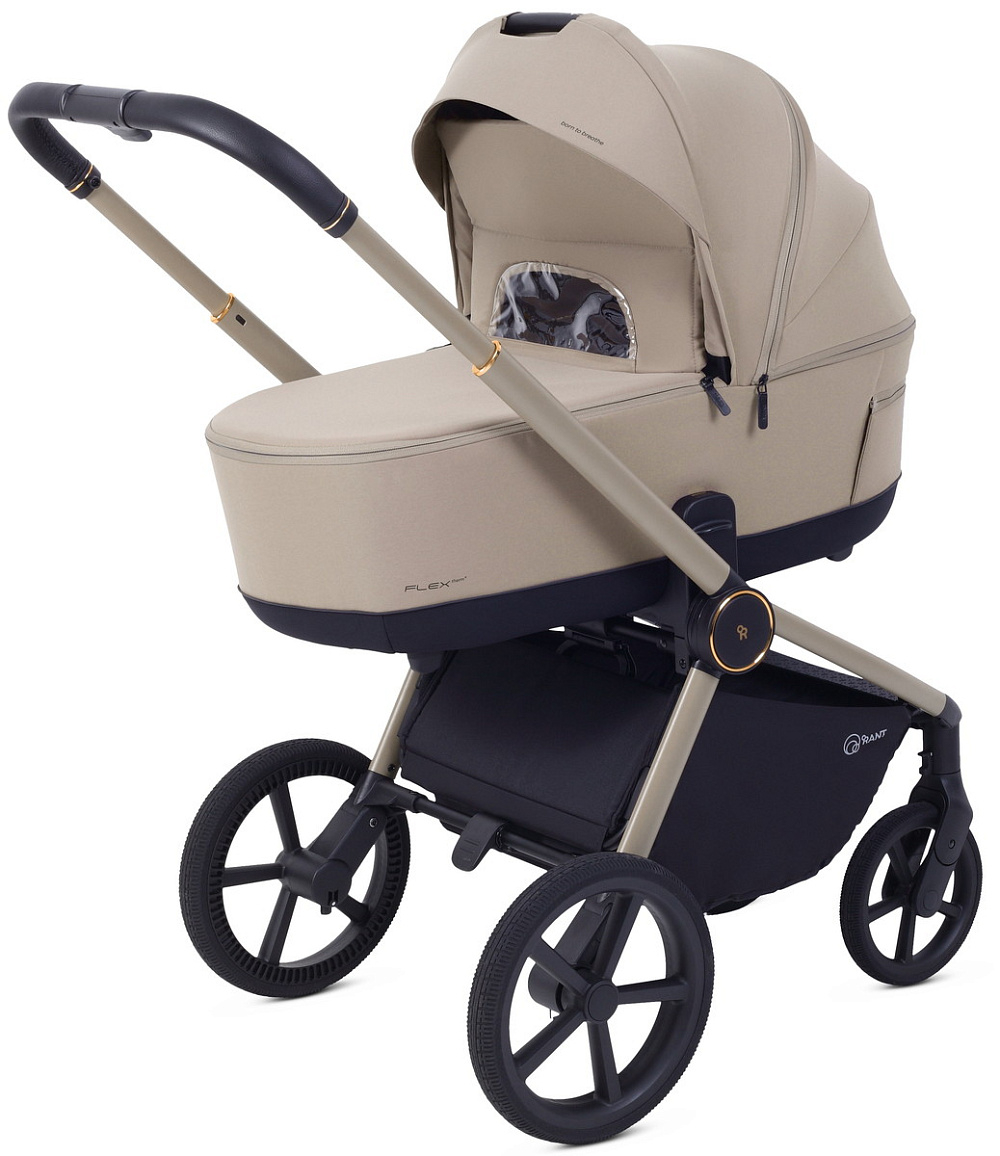 Детская коляска Rant Flex Therm Soft 3 в 1 с автокреслом Evomax Grey Sandy Beige