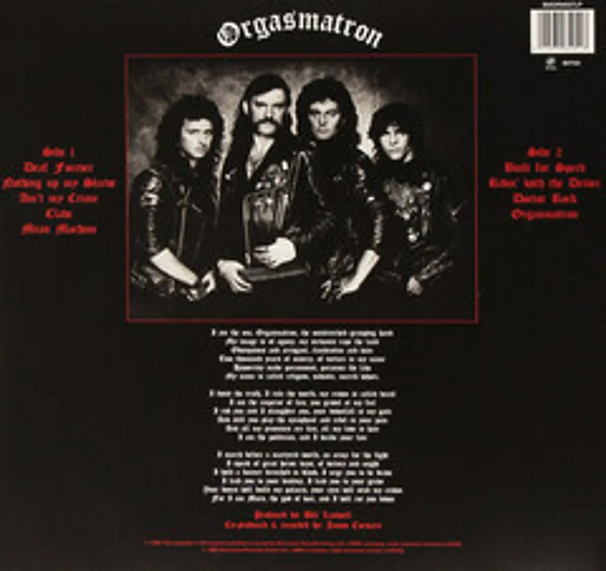 Виниловая пластинка. Motorhead - Orgasmatron