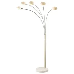 Торшер CLASSIC STYLE 5x40Вт E14, матовый никель 105x215 см