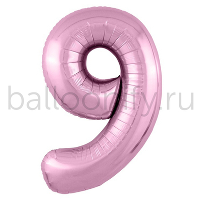 Шар ЦИФРА 9 Металлик Flamingo 40" 102 см
