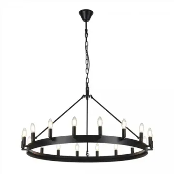 Люстра замковая подвесная 18*E14 CL470118 чёрный Смитсон Citilux