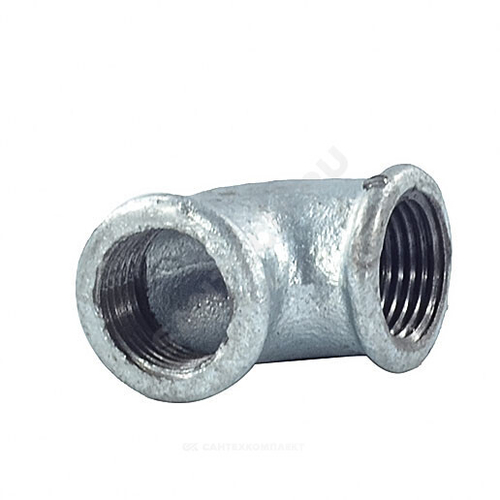 Угольник проходной чугун оц Ду 40 (1 1/2") ВР/ВР Fittex