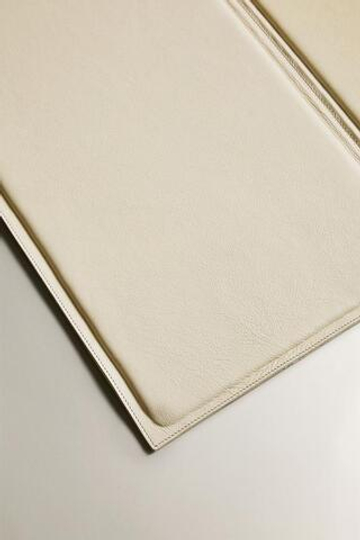ZARA HOME СКЛАДНОЙ КОЖАНЫЙ КОВРИК ДЛЯ ЙОГИ, ЭКРЮ