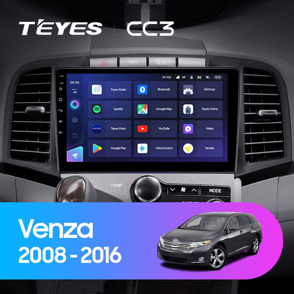 Teyes CC3 9" для Toyota Venza 2008-2016