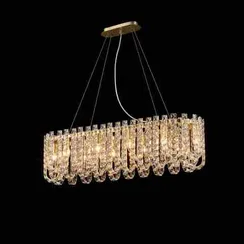 Люстра подвесная NewRgy NW082-L1000*W280*H280(1500) OVAL BRONZE, 10×40 Вт, бронзовая