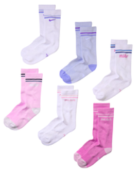 Теннисные носки Nike Kids Everyday Cushioned Crew 6P — multicolor