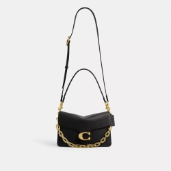 COACH СУМКА ЧЕРЕЗ ПЛЕЧО TABBY CHAIN, ЧЕРНЫЙ
