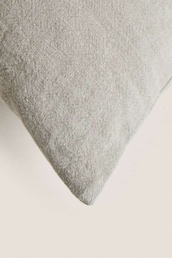 ZARA HOME ЛЬНЯНОЙ ЧЕХОЛ ДЛЯ ДЕКОРАТИВНОЙ ПОДУШКИ XXL, СВЕТЛО-ЗЕЛЕНЫЙ