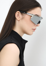 Спортивные очки с диоптриями 100% SPEEDCRAFT SL Soto 1 Polished Black Chrome - HiPER Mercury Mirror Lens