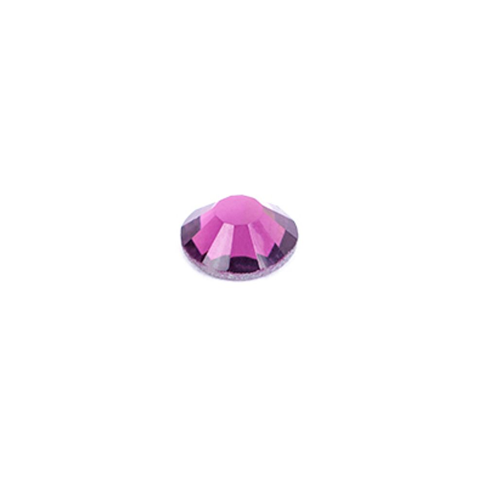 Стразы клеевые стекло 3.2 мм, 360 шт, SS12 №25 фуксия (Fuchsia), Zlatka ZRTG-1272