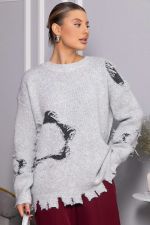 Свитер рваный Наиль (серый) Б14562-13М LT Collection