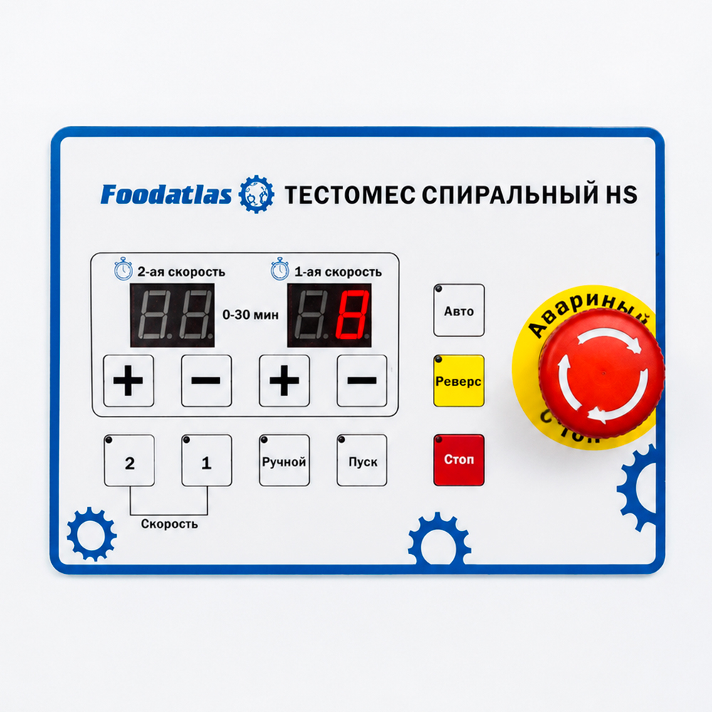 Тестомес спиральный HS-80A Foodatlas Eco 380В