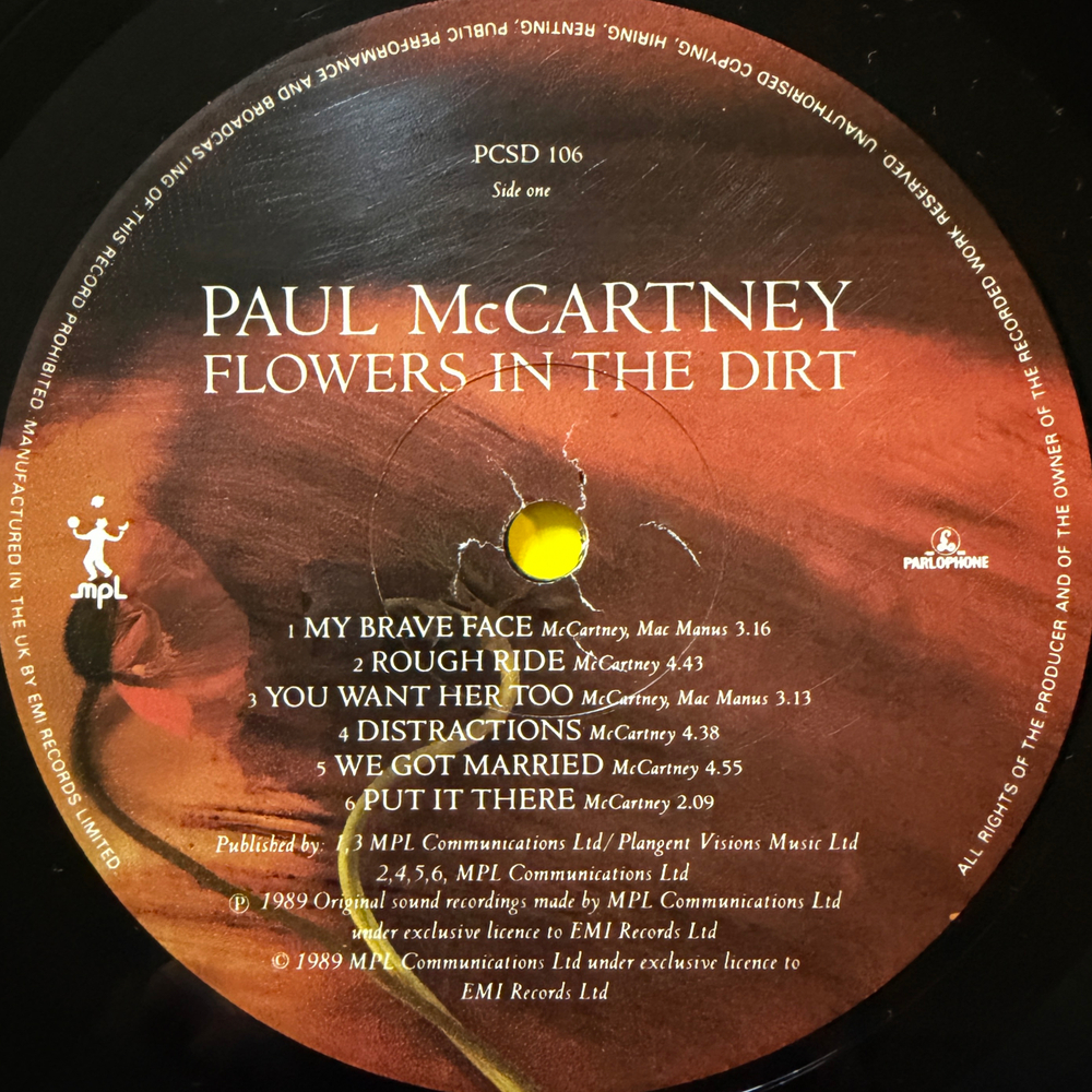 Paul McCartney ‎– Flowers In The Dirt (Англия 1989г.)