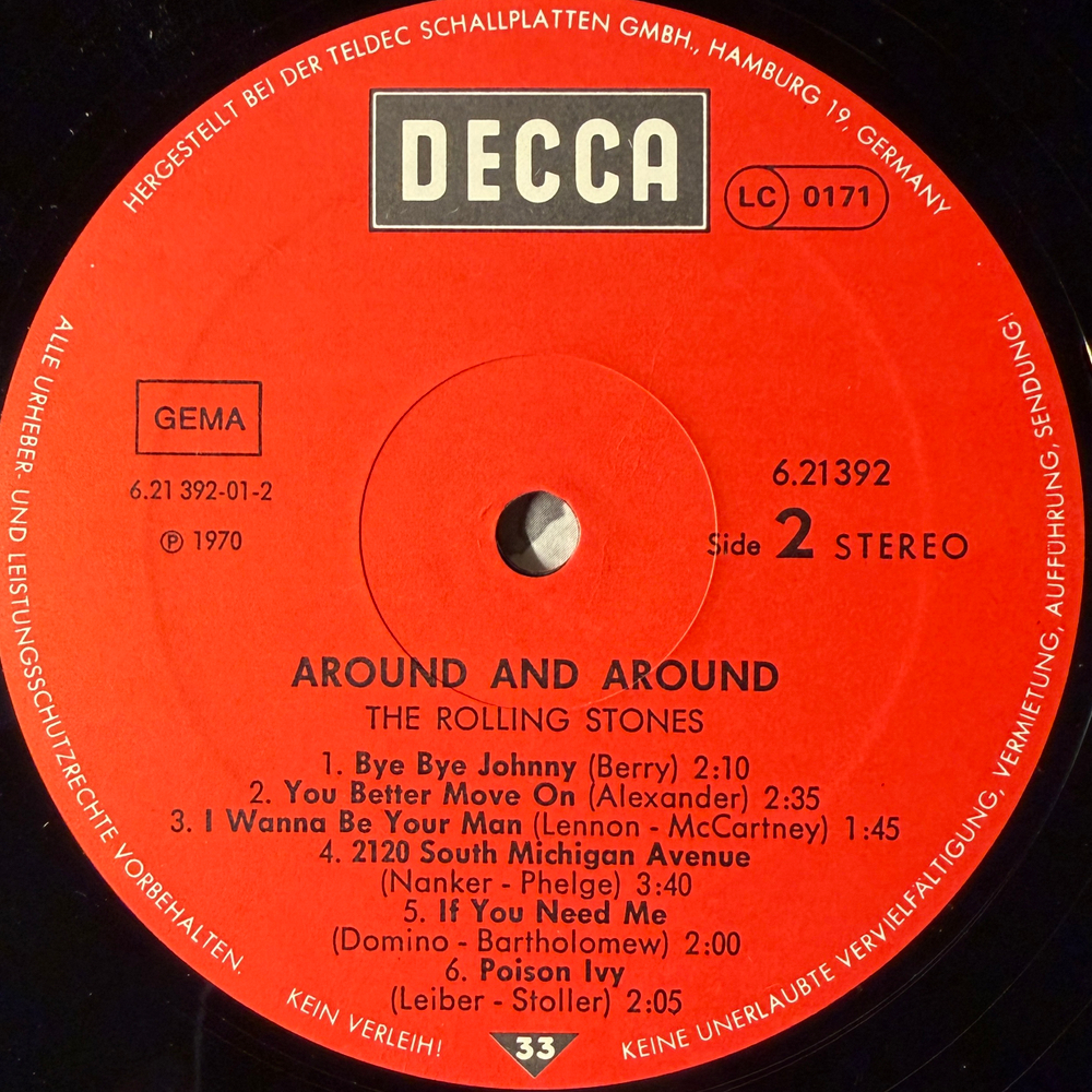 The Rolling Stones ‎– Around And Around (Германия)