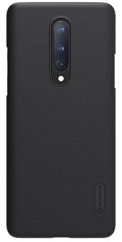 Тонкий чехол для OnePlus 8 от Nillkin серии Super Frosted Shield черного цвета
