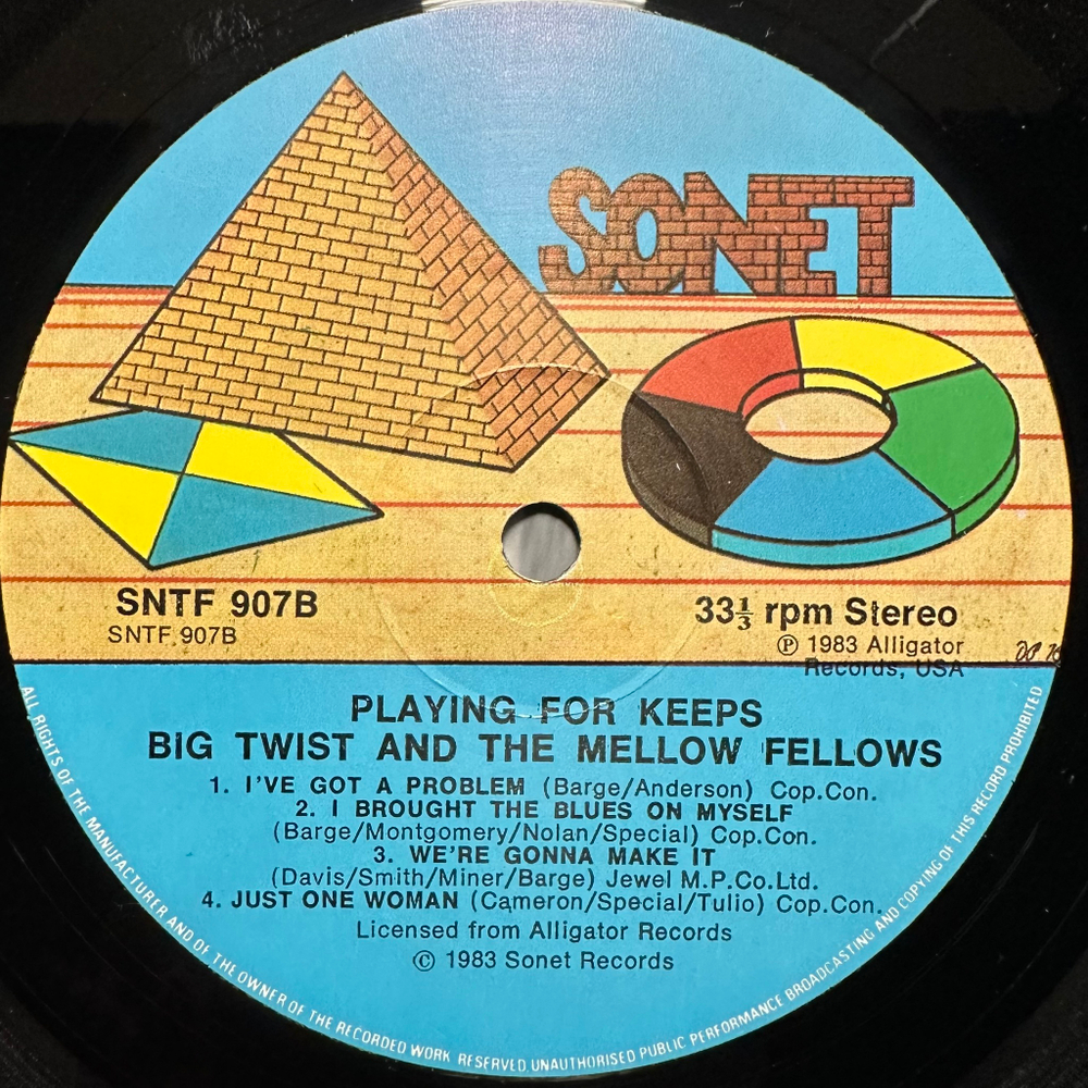 Big Twist And The Mellow Fellows - Playing For Keeps (Англия 1983г.)