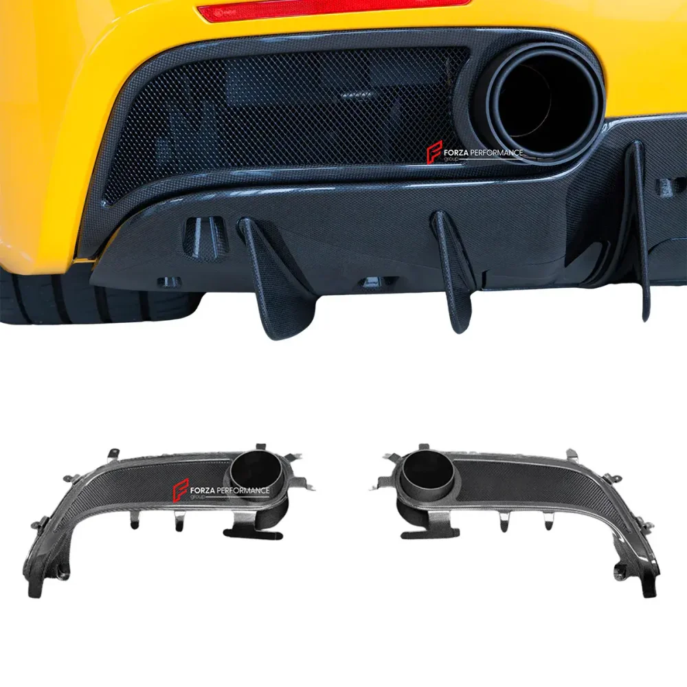 Карбоновые кожухи труб для Ferrari 488 2015-2020 Феррари