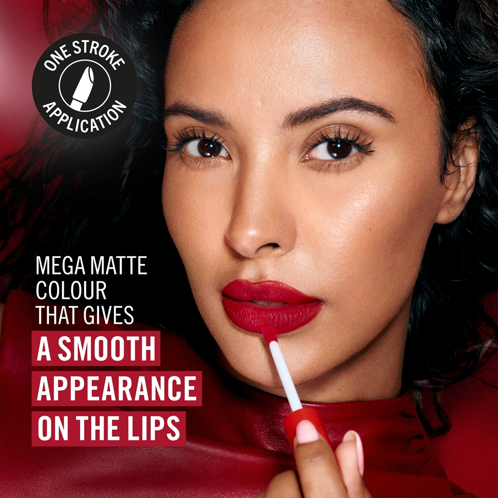 Rimmel Lasting Mega Matte - Легкая матовая помада в жидкой форме на 16 часов оттенок Fire Starter, 7 ml