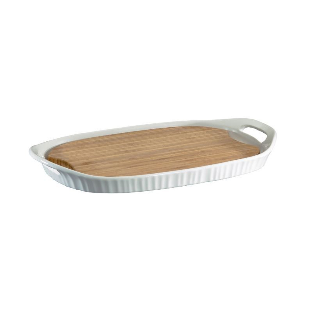 Форма с бамбуковой доской 40х25см Corningware