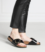Кожаные шлепанцы madrid bb nl high shine Birkenstock - черный(1022650)