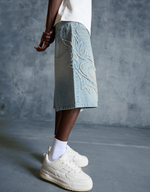 Мужские бермуды baggy fit с нашивками - BERSHKA