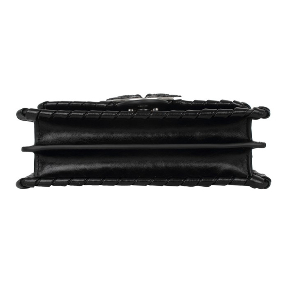 Сумка Pinko Love Twist Silver Chain Classic Cowhide Bird Swallow Bag Messenger Shoulder Bag Mini Women's Black, 1P21E9-Y5GB-Z99