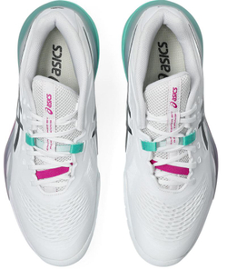 Мужские кроссовки теннисные Asics Gel-Resolution X - white/aurora green
