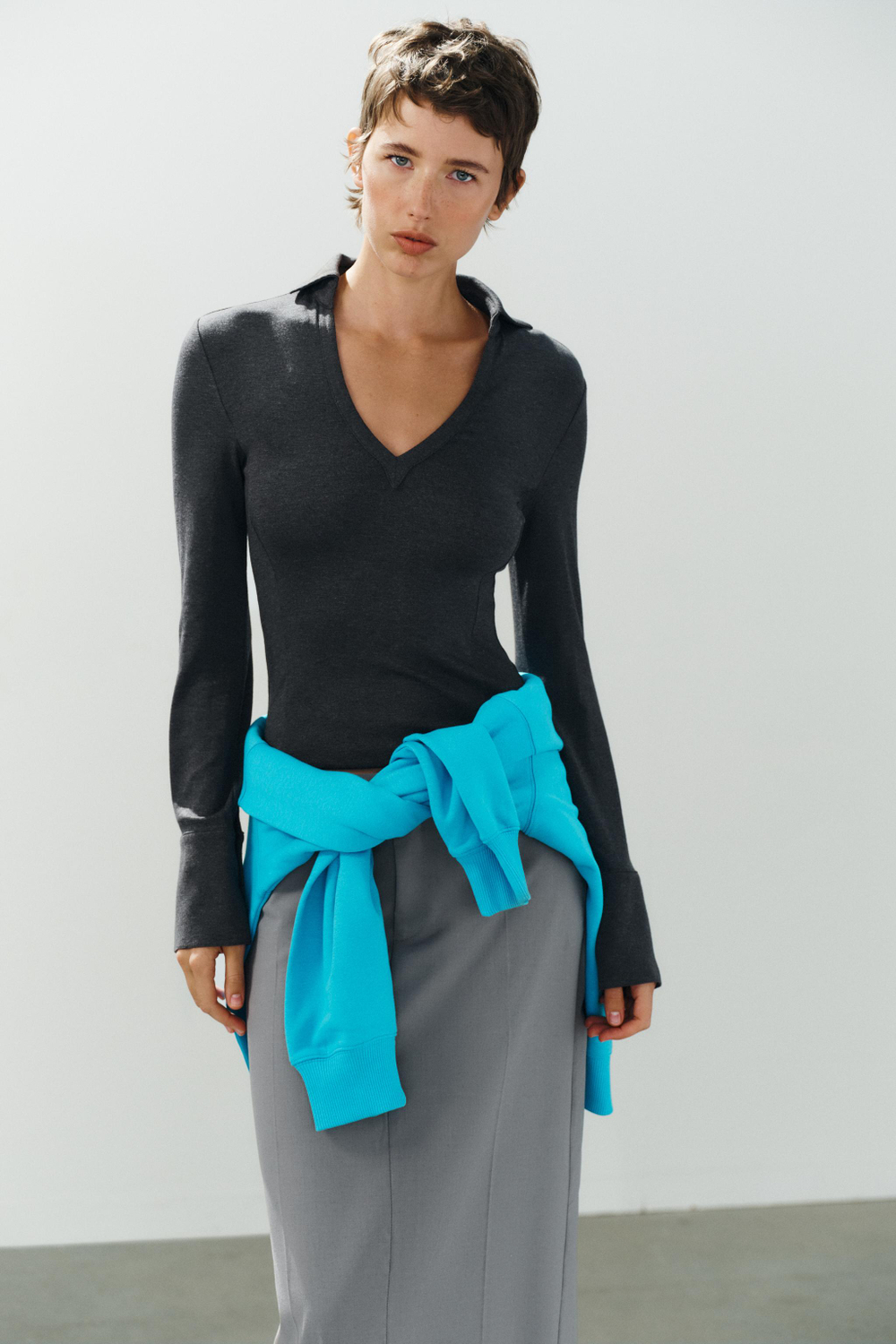 ФУТБОЛКА С ВОРОТНИКОМ ПОЛО — ZARA