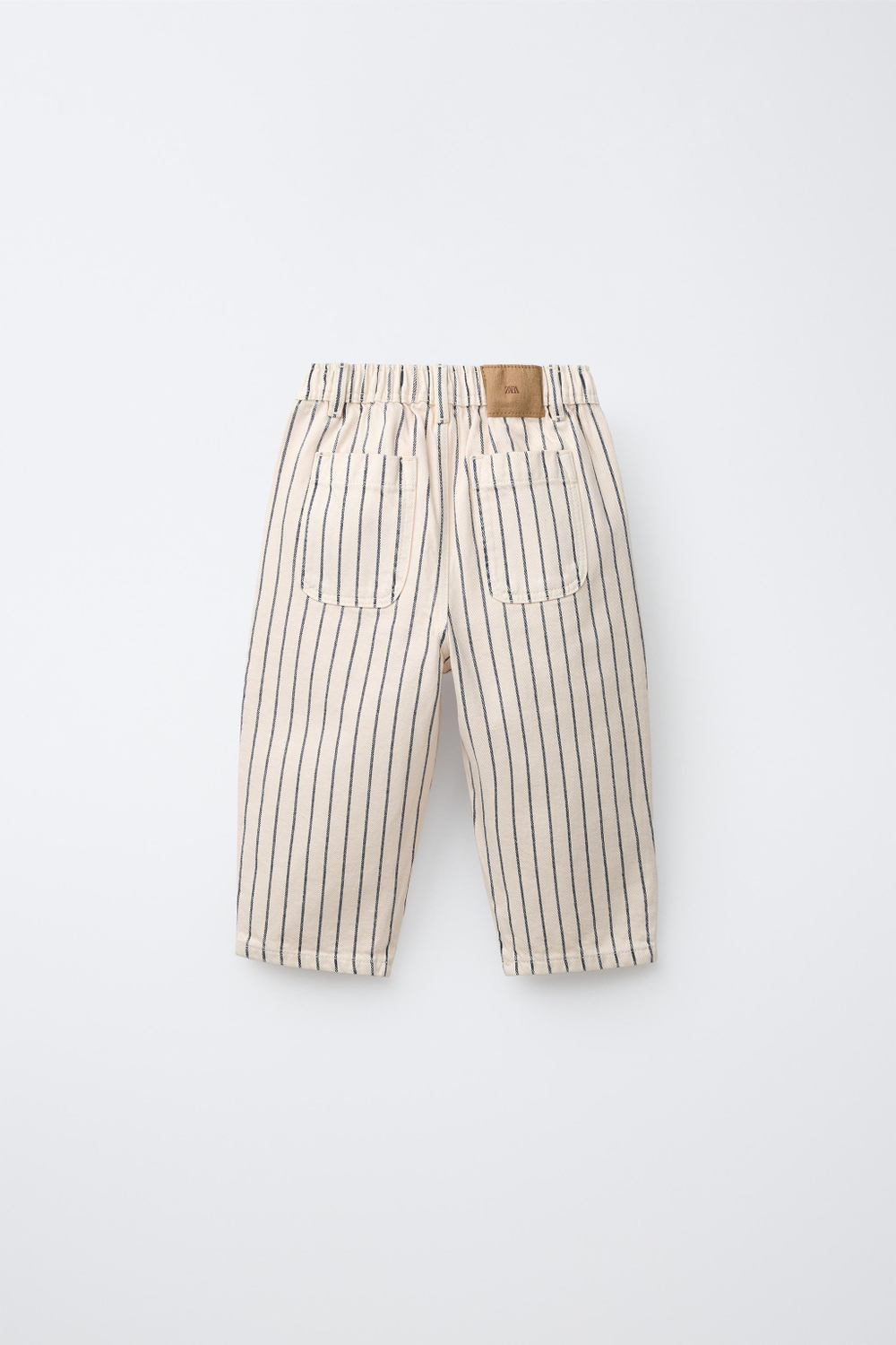 ZARA ДЖИНСЫ BAGGY В ПОЛОСКУ, СИНИЙ/БЕЛЫЙ