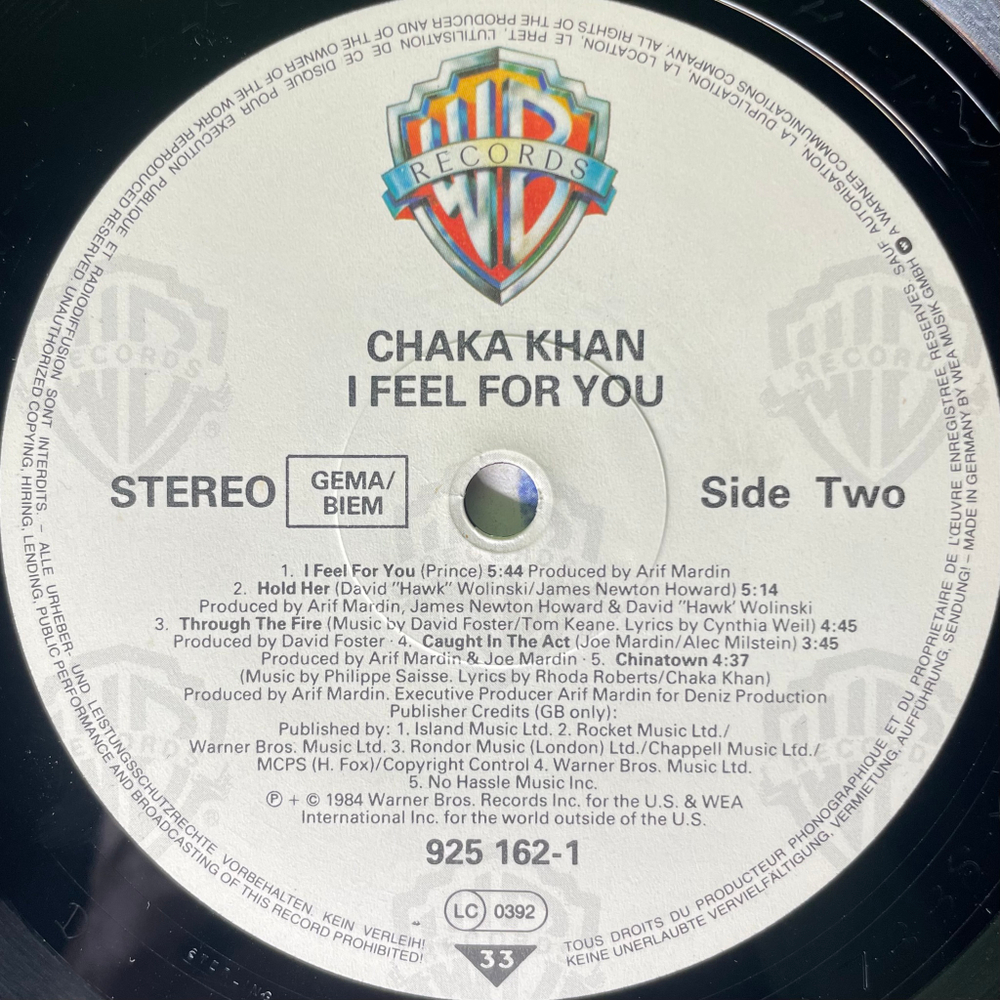 Chaka Khan - I Feel For You (Германия 1986г.)