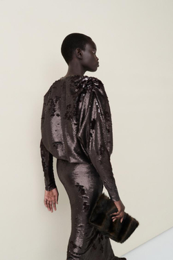 ZARA X BAISI GUADAGNINO СУМКА ЧЕРЕЗ ПЛЕЧО С ТЕКСТУРОЙ, КОРИЧНЕВЫЙ