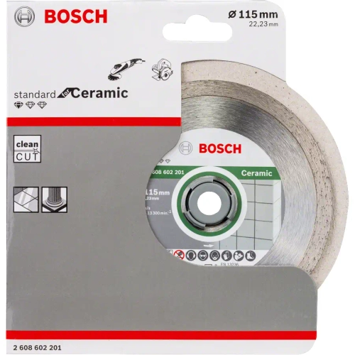 Алмазный отрезной круг по керамике Standard for Ceramic 115x22.23x1.6x7 мм BOSCH 2608602201