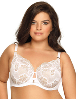 Стильный бюстгальтер на косточках plus size с кружевом (Размер: 80I) (Цвет: черный)