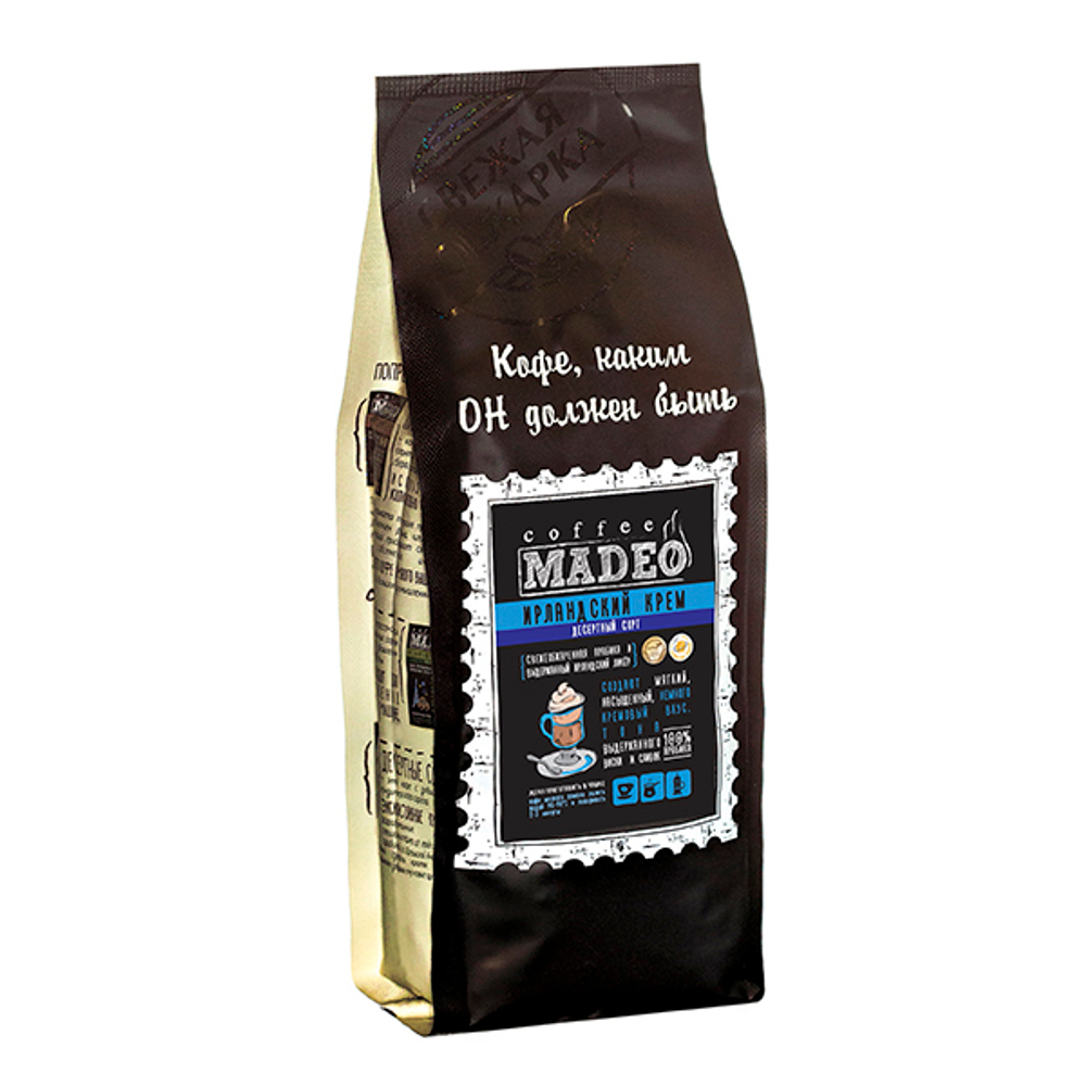 Кофе в зернах ароматизированный Ирландский крем РЧК Madeo 500г