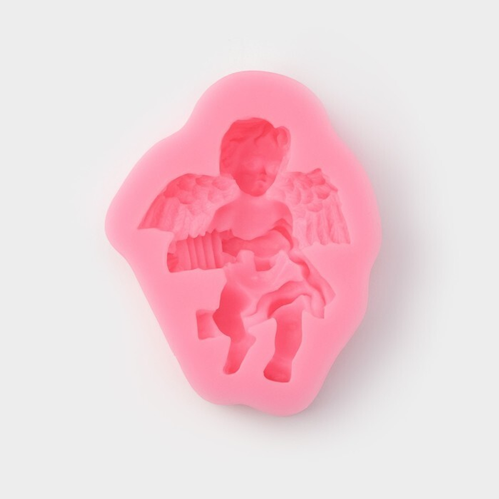 Силиконовый молд  «Ангел с гармошкой», 9×7,4×2 см