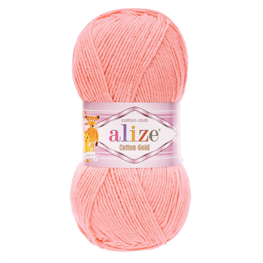 Пряжа Alize (Ализе) Cotton Gold / уп.5 мот. по 100 г, 330м, 033 ярко-розовый A