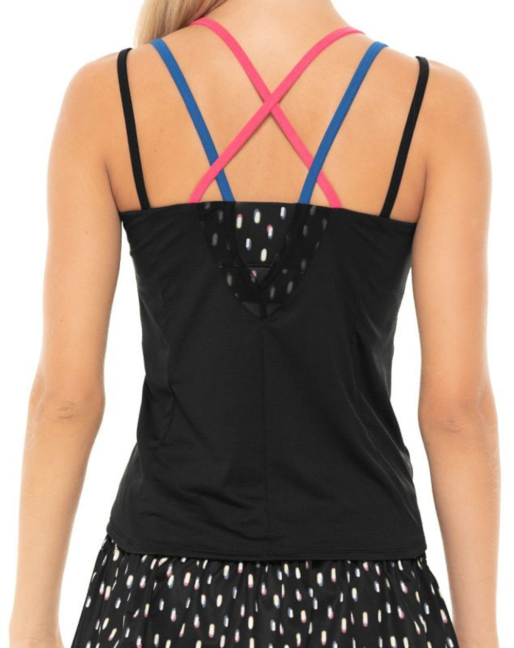Женский топ теннисный Lucky in Love Neon Lights Let It Glow Bralette Cami - black