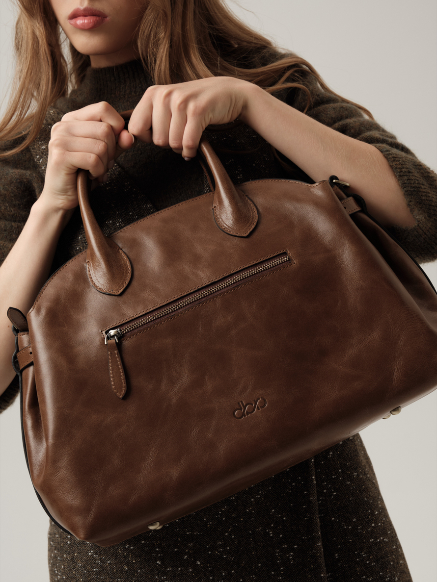 Кожаная сумка Amelie DBR 31463 светло-коричневый