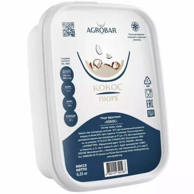 Пюре Кокос Агробар, 250 г.