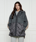 Хлопковая куртка OSSOLA wełnianą Weekend MaxMara - графитовый(154810116)
