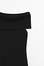 ПЛАТЬЕ СРЕДНЕЙ ДЛИНЫ С ОТКРЫТЫМИ ПЛЕЧАМИ - MASSIMO DUTTI