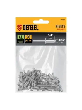 Заклепки алюминиевые 3/16"-1/4" 5х6мм 50шт Denzel 7740615