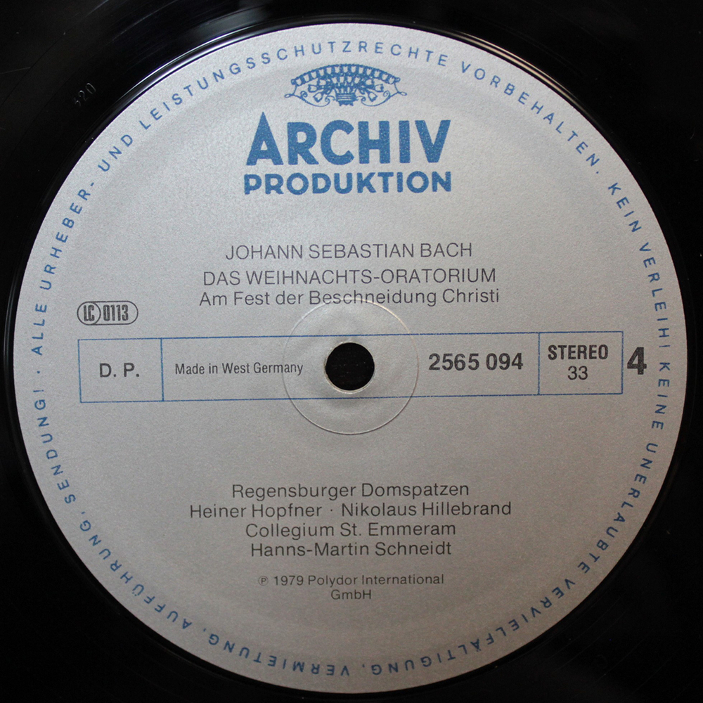 Regensburger Domspatzen, Hanns-Martin Schneidt / J.S. Bach: Weihnachts-oratorium (3LP)