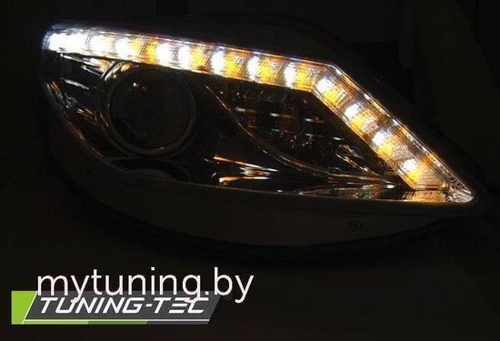 Передние фары Daylight для Seat Ibiza 6J (08-12) Chrome