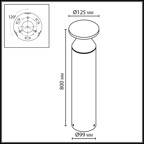 Наземный светильник Coil 7119/12GLA Odeon Light