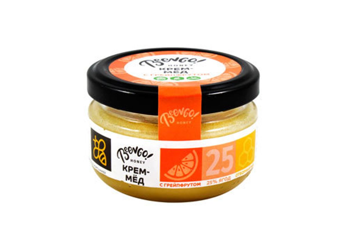 Крем-мед "Beengo" с грейпфрутом, 100г