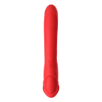 Красный безремневой двусторонний страпон 35см с вибрацией ToyFa Black&Red 901408-9