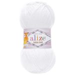 Пряжа Alize (Ализе) Cotton Gold / уп.5 мот. по 100 г, 330м, 055 белый A
