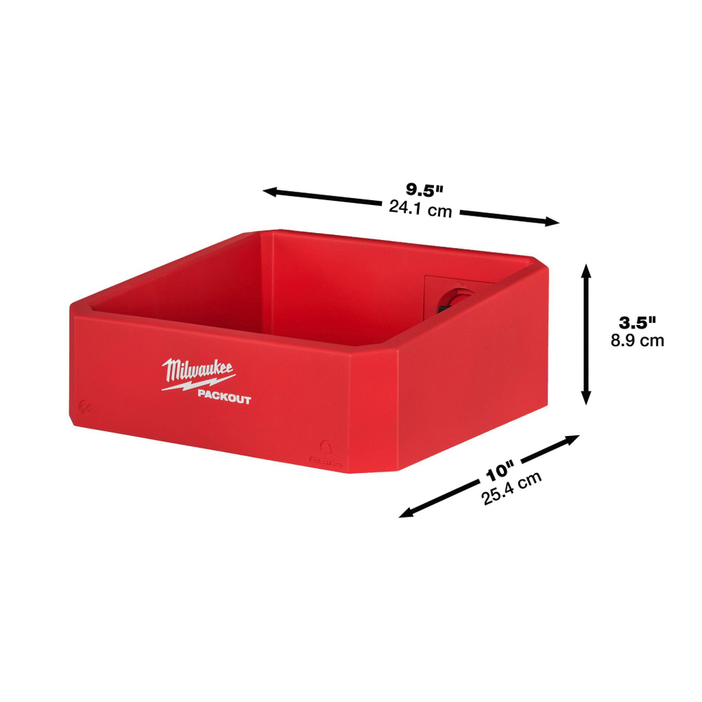 Полка для инструментов Milwaukee Packout , крепление на стену, пластик, длина 25,4 см, ширина 24,1 см
