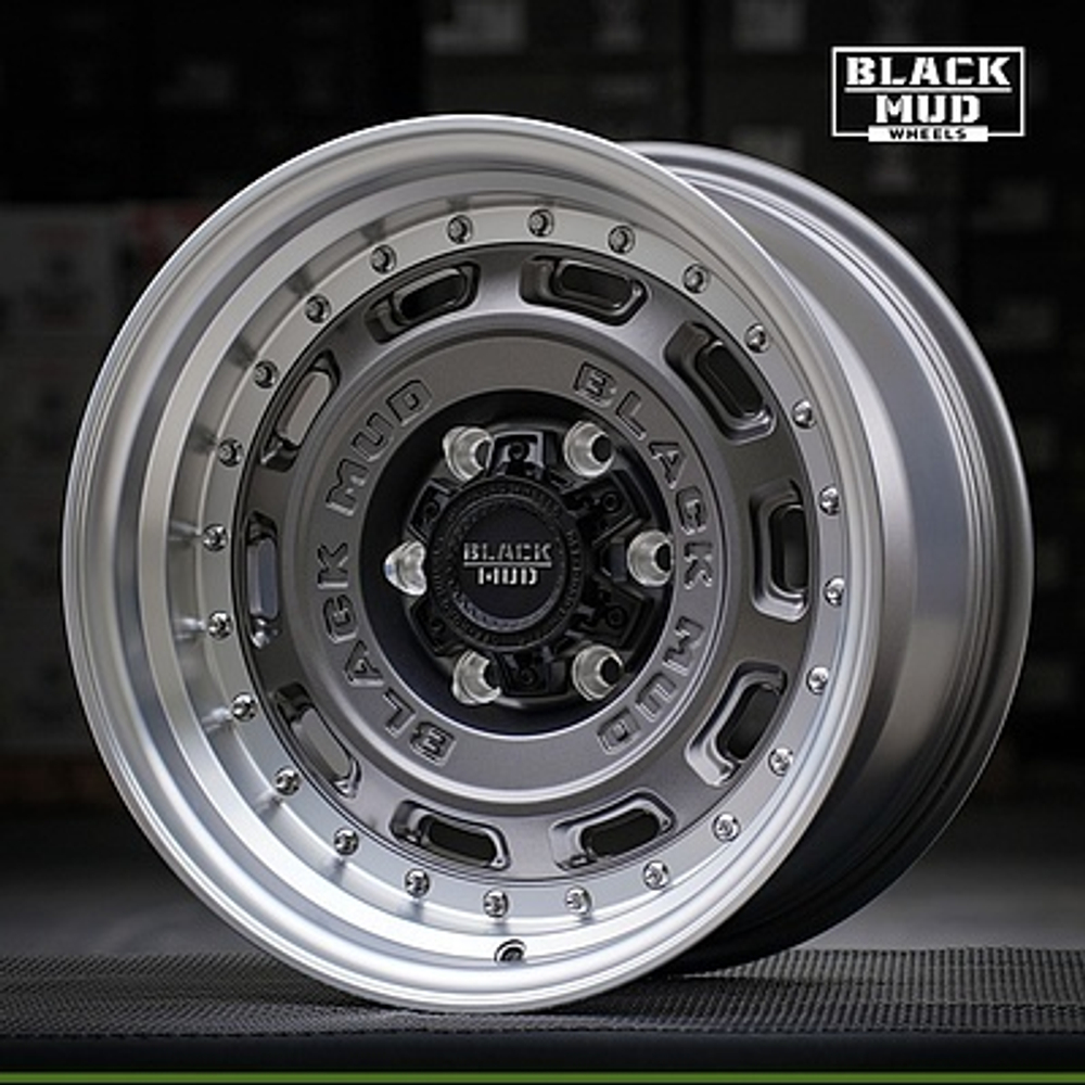 Диск колёсный литой BLACK MUD M580C R17 8,5 ET0 Matte Gunmetal/Machine Lip